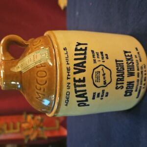 McCormick Whiskey Jug, "Aged in the Hills of Platte Valley", Liquor Bottle